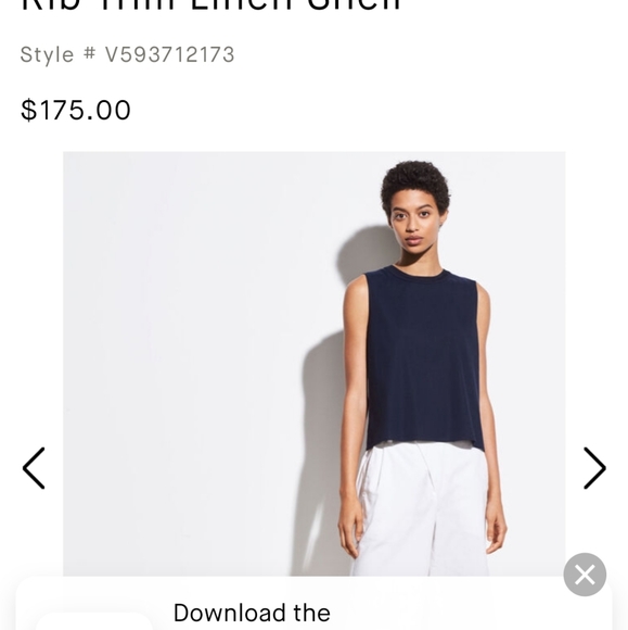 Vince Tops - Vince linen rib trim top